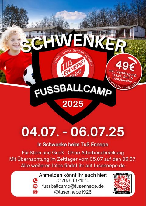 Flyer Schwenker Fußballcamp 2025